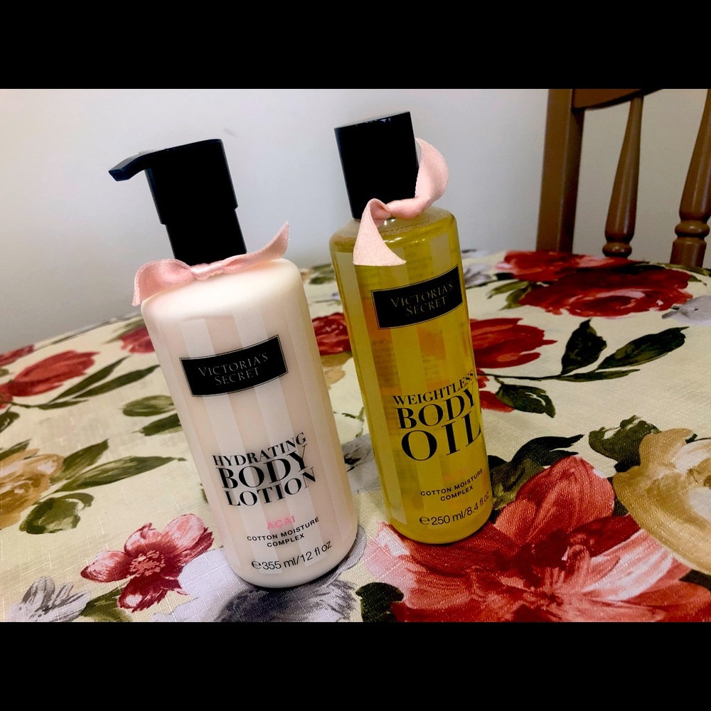 Victoria Secret Body Lotion and Body Oil Acai scent